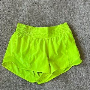 Highlight yellow shorts high waisted size 4 2.5 inch